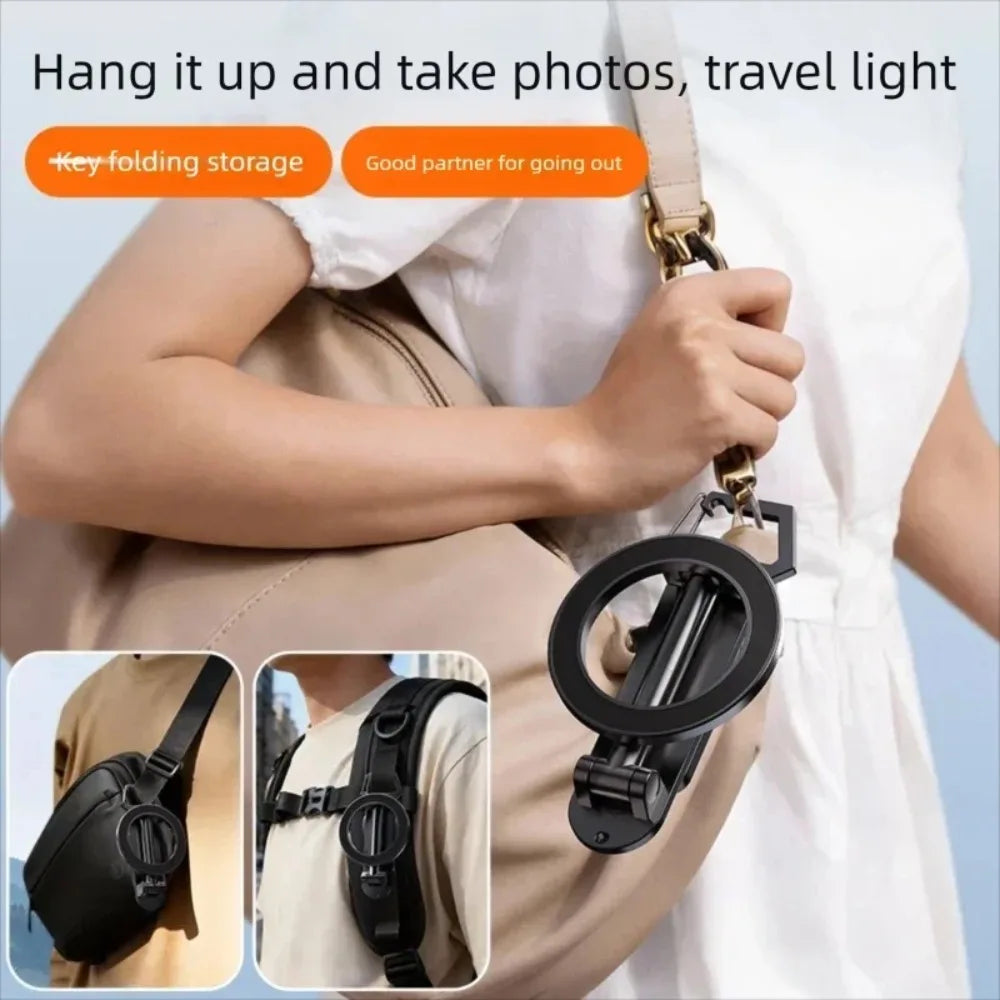 Support Magnétique 720° Rotatif pour Téléphone – Trépied Pliable