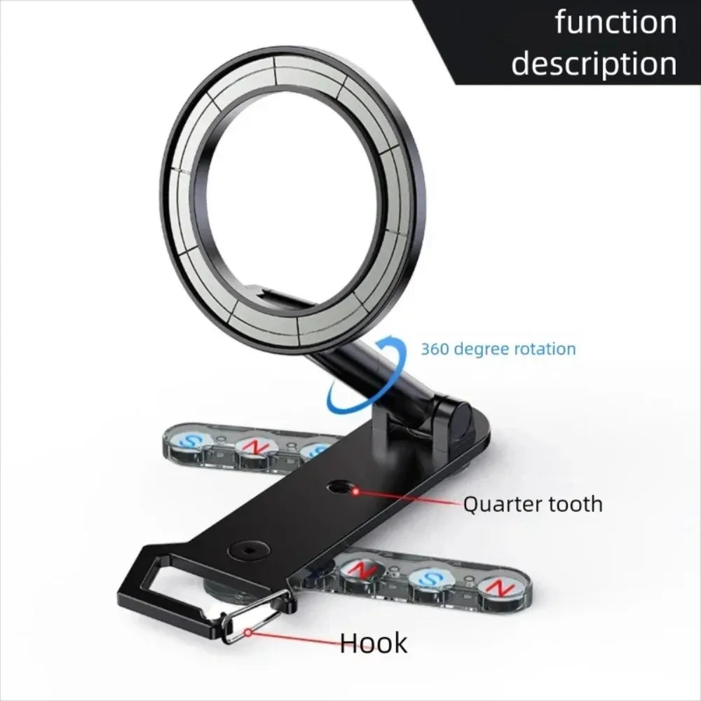 Support Magnétique 720° Rotatif pour Téléphone – Trépied Pliable